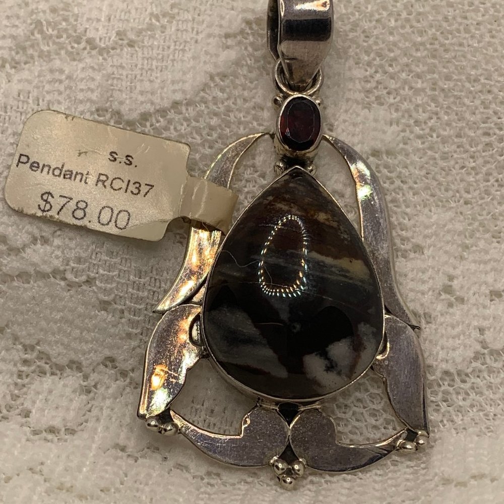 Sterling Silver/Natural Stone/Crystal Enhancer NWT